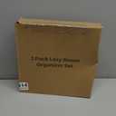 LAMU 3 Pack Lazy Susan Organizer Turntable for Cabinet, Pantry Organizers and Storage, Rotating Condiment Organizer for Kitchen, Table Top, Fridge, Countertop, Spice Organization, 9.25'' 10.6'' 12'' (Clear)