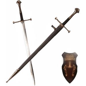 Sword Valley Elegant Ornamental Blade with Scabbard - Stainless Steel Construction | 119cm/46.85" Overall Length | Leatherette Accents | for Display & Collection