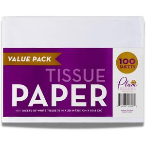 White Tissue Paper for Gift Bags  100 Sheets Mothers Day Wrapping Paper for Packaging and Crafts  Premium 15 x 20 Inch Tissue Pack for Shipping, Gifts, or Decorations