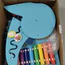 Dinosaur Wall Busy Board with 12 Activities - Wall Toys for Toddlers 2,3,4,5 - Sensory Panel Wooden - Montessori Busy Board Learning Activity Center for Playroom and Classroom (Blue)