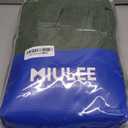 MIULEE Olive Green Linen Curtains 90 Inch Long for Bedroom Living Room, Soft Thick Linen Textured Window Drapes Semi Sheer Light Filtering Rod Pocket Back Tab Christmas Burlap Look, 2 Panels