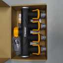 Melnor 65135AMZ 4 Way Lever Flow Through Valve Connector Bundle, Yellow, Black
