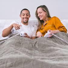 Brookstone Electric Heated Plush Blanket w/ 10 Heat Settings - Adjustable Timer, 12-Hour Auto Shut Off - Machine Washable & Dryer Safe - Polyester Velvet Blanket, King Size 100in x 90in