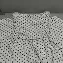 Milumia Women's Polka Dots Strapless Ruched Maxi Dress Ruffle A Line Summer Dresses Sundress (White, L)