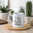 2 x Grampy Grandpa Coffee Mugs, Grandpa Gifts for Father's Day from Grandkids, Grandfather Tea Cup Gifts for Birthday, Life Is Just Better With Grampy Ceramic Coffee Tea Mug 11oz