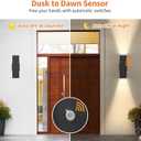 Dusk to Dawn Exterior Porch Lights, LED Up Down Outdoor Sconce Light 6-Pack