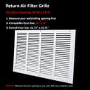 Steel Return Air Grill,Return Air Vent Cover (Duct Opening) Cold Air Return Vent Cover for Wall or Ceiling (20"W x 12"H Duct Opening)
