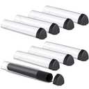 Hsei 8 Pcs Gaming Prism Playmat Tube 15 Inch Play Mat Poster Holder Tube Easy in and Out Playmat Case for Card Storage Toy Card Play Mat, Won't Roll Off Surfaces(Black, Clear)