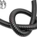 Pond Tubing 1 1/4 Inch Id Flexible Plastic Corrugated Water Sump Pump Drain Hose10Ft,Black