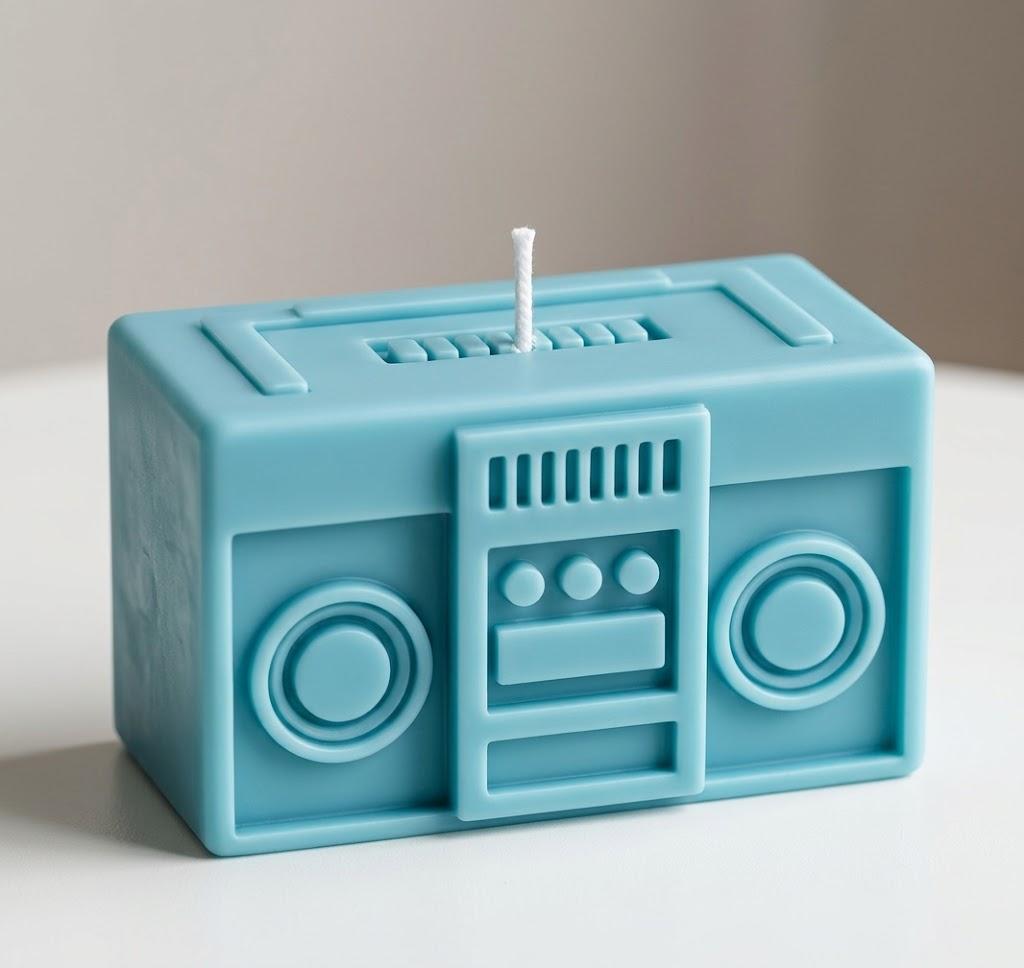 Retro Cassette Player Recorder Candle 2 Packs