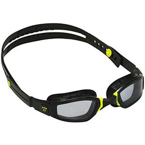 Aquasphere Ninja Adult Unisex Swimming Goggles (Adjustable, Smoke, Black/Yellow)