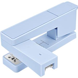 4 x Swing-Arm Swivel Stapler - 20 Sheets Capacity, 360 Degree Rotate Desk Stapler with 100 Staples - Non-Slip Office Stapler, Blue