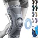 NEENCA Professional Knee Brace for Pain Relief, Medical Knee Support with Patella Pad & Side Stabilizers, Compression Knee Sleeve for Meniscus Tear, ACL, Joint Pain, Runner, Workout (Gray, Medium)