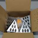 36 Pack Surface Mount Impaler Acoustic Panel Mounting Hardware - 4.6" X 3.9" Triangle Push-On Impaler Mount with Screws, 6-Prong Angled Acoustic Insulation Impaling Clips for Soundproof Wall Panels