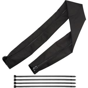 48 Inch Zippered Rigging Sleeve, Heavy Duty 600D Waterproof Marine Cable Jacket, Trolling Motor Cable Sleeve for Bundling Control Cables Fuel Lines and Electrical Wires