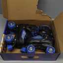 Nattork Roller Skates for Kids Boys Girls, 4 Size Adjustable Rollerskates with Light Up Wheels for Children Beginners for Outdoor Indoor (Small (9C-12C), Blue)