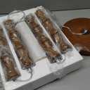 BOBOMOMO 62" Rustic Floor Lamp for Living Room, Retro Farmhouse Floor Lamp Rotary Switch, Resin Standing Lamp for Living Room, Corner, Dining Room, Bedroom, House (Light Walnut)