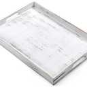 17 Inch Rustic White Serving Tray with Handles - Large Wooden Tray for Ottoman, Breakfast in Bed, Dinner, Coffee Table - Decorative Rectangular Tray for Living Room Bedroom Entryway and Kitchen Decor