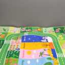 BATATADOCE Kids Rugs for Playroom - Educational Rug with ABC Alphabet,Animals Colors,ABC Rugs for Children Playroom Cartoon Kids Play Mat for Bedroom Decor,Green, 2.5×4Feet