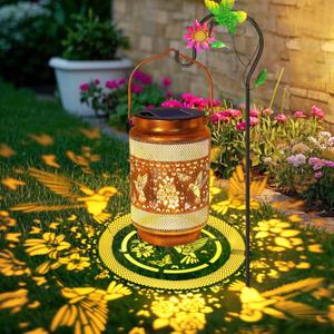 Hummingbird Solar Lanterns Outdoor Waterproof with Shepherd Hook, Birthday Gifts for Women Mom Grandma, Metal Solar Hanging Lights Garden Decor for Outside Yard Patio Pathway Porch