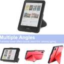 Case Compatible with 6" Kobo Clara Colour/BW (2024)/2E (2022)/Tolino Shine Color/Shine 5 (2024)/Shine 4 (2022), Includes a Screen Protector - Premium PU Leather Cover with Auto Sleep/Wake (One Size, Pink)