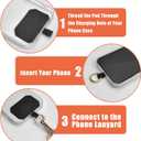 Stylish Phone Lanyard Wrist Strap, 4 Phone Patches, 2 Adjustable Neck Strap, 2 Wrist Strap,2X Spring O Rings