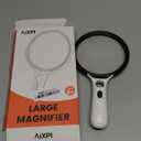 Magnifying Glass with Light Large 5" Lens, Handheld Illuminated Lighted Magnifier 24LED 1UV Light for Seniors, Reading, Coins, Jewelry, Close Work (Black)