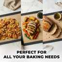 Zulay Kitchen Silicone Baking Mat Sheet 3-Pack (3 sizes) - Reusable Silicone Baking Sheet - Easy & Convenient Nonstick Baking Supplies - Silicone Mats for Baking - Baking Mat For Oven - (Dark Gray)