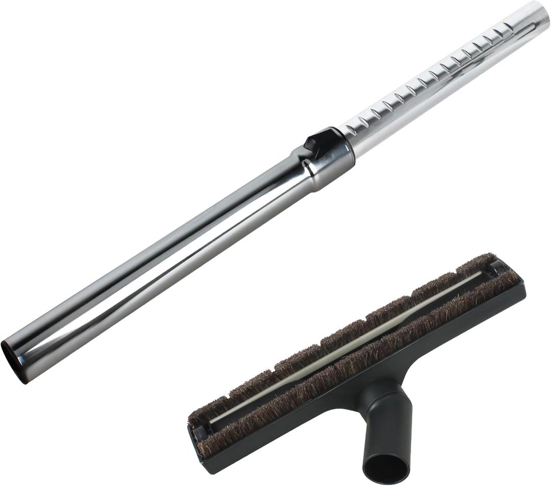 1-1/4" Vacuum Extension Tube with Hardwood Floor Brush,Fits Eureka, Royal Etc Vacuum Cleaner That Accept 1-1/4 Inch Attachments.Vacuum Extension Tubing with 1 1/4-inch Inside Diameter