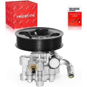 Phoboos Power Steering Pump Compatible with Lexus ES350 2007-2012, Toyota Avalon 2005-2012/Camry 2007-2011, V6 3.5L, with Outlet & Pulley, Smooth Steering, Low Noise, High Durability, Ref. 21-5498