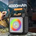 Bluetooth 5.4-Portable Karaoke Machine for Adults with 2 Wireless UHF Microphones, 7 Dynamic Lights Mode Speaker Coaxial PA System,Supports TF/SD/USB,AUX in,FM,REC-Upgrated Sound Quality (168-white)