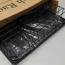 SNTD Dish Drying Rack - Small Dish Rack for Kitchen Counter, Stainless Steel Dish Drainer with Utensil Holder and Drainboard, 11" W x 15" L (Black)