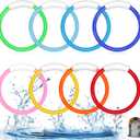 8 Pcs Diving Pool Toys, Underwater Training Pool Rings for Kids Colorful Pool Sinking Toys with Storage Bag Swimming Pool Dive Toy for Kids Age 8-12 Party Favor