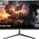 Great voell 24 Inch 200Hz Curved Gaming Monitor, FHD 1080P, 1ms FreeSync