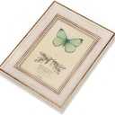 6x8 Inches Vintage Feel Rustic Picture Frame for Tabletop or Wall Hanging with Glass Front (6x8, White)