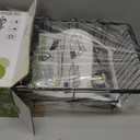 Over the Sink Expandable Dish Drainer Drying Rack In Stainless Steel for Small Kitchen, Counter Space Saving Modern Compact Metal Above Plate Dryer Strainer, Adjustable Hanging Inside Drain Holder (Black)