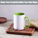 TANGLONG Sublimation Mugs 15 oz Set of 12 Sublimation Blank with Box Bulk Coffee Mugs Coffee Cups Tazas Para Sublimar 6 Assorted Colors