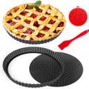 Gutsdoor Pie, Tart & Quiche Pan with Removable Bottom Nonstick Round Quiche Baking Dish Pie Pans for Baking Kitchen (11 Inch)