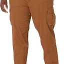 Amazon Essentials Mens Straight-Fit Stretch Cargo Pant (Available in Big & Tall) (Brown)
