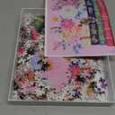 Colorful Flower Book Puzzles for Adults 1000 Piece, PICKFORU Wildflower Pages Jigsaw Puzzles Library, Impossible Spring Floral Art Theme for Book Lovers