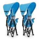 Portable Folding Canopy Camp Chairs (Set of 2) – Blue, Overall Height (with Canopy): 50 in. to 58 in. (~127 – 147 cm)