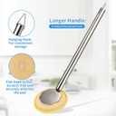 Kitchen Scrub Brush with Handle, Non-Scratch Extra Strong Cleaning Brush for Wok, Cast Iron, Pans, Oven Racks, Air Fryer - Strong Model