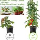 Legigo 3 Pack 24 Inch Plant Support Cages Tomato Cage for Garden- Plant Cages Adjustable Rings, Tomato Plant Support Stakes Trellis for Pots, Peppers, Cucumbers and Flowers with 10 Plant Clips