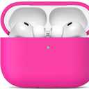 R-fun for AirPods Pro 3 Case (2025), Soft Silicone Protective Case Cover Compatible with Apple AirPods Pro 3rd Generation (USB-C Cable) for Women Men with Cleaning Kit and Keychain, Rose Pink