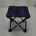 Folding Camping Stool Portable Chair Mini Foldable Stool for Adults Fishing Hiking Gardening and Beach with Carry Bag(Camouflage) (Blue)