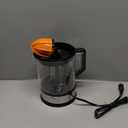 Elite Gourmet ETS740 BPA-Free 40-Watt Electric Citrus Juicer with 2 Cones, Compact, Large Volume, Pulp Control, Oranges, Lemons, Limes, Grapefruits with Easy Pour Spout, 1.2L, Black/Stainless Steel