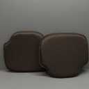 Klear Vu Gripper Omega Non-Slip Windsor Chair Cushions with Skid-Proof Seat Pad for Dining Room, Kitchen, and Office Use, 16x15 Inches, 2 Count (Pack of 1), Chestnut