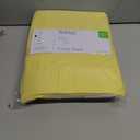 Royale Linens 100% Organic Cotton Fitted Sheet - Percale Weave - Super Soft Deep Pocket Bottom Sheets - Elastic Sheet Full Size - Full Fitted Sheets Only - (54"x75"+15", Yellow)