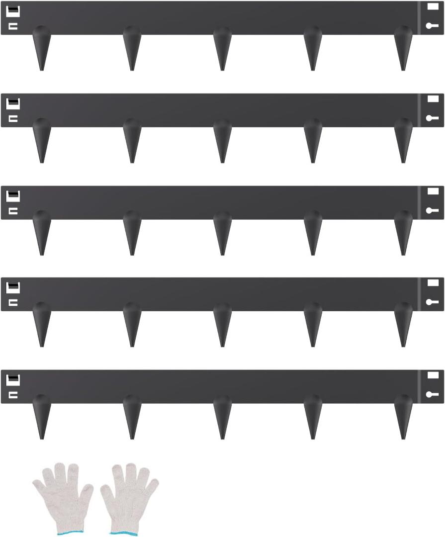VEVOR Steel Landscape Edging, 5 Packs 39 x 3 in Rust-Resistant Metal Landscape Edging, Bendable Garden Edging Border, Heavy Duty Lawn Edging, Easy-to-Install, Flower Bed Yard Pathway Divider Black
