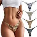 Aogda Thong for Women Cotton Underwear Low Rise Panties Woman G-String Thongs, No Size